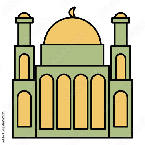 Dome Structure Hand drawn illustration Set