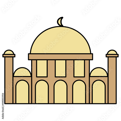 Dome Structure Hand drawn illustration Set