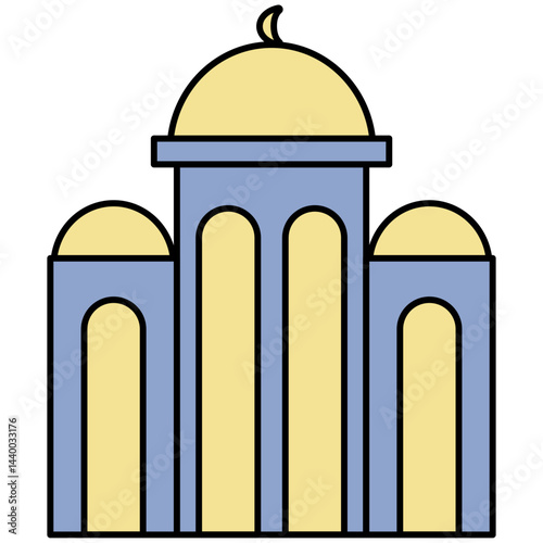 Dome Structure Hand drawn illustration Set