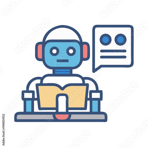 Robot Learning and Chatbot Concept: A Digital Assistant Reads and Communicates