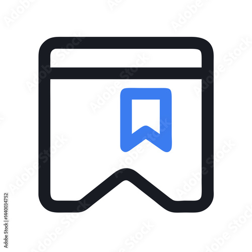 Bookmark Icon Illustration - Dark Blue and Blue, Saving, Favorite, Reminder
