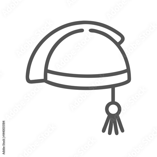 Fez Hat Icon Vector. Traditional Turkish Hat Illustration.