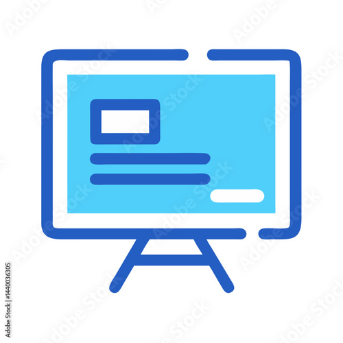 Presentation Board Icon for Business, Education, and Marketing Strategies