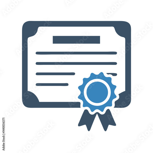 Certificate Icon: Achievement, Diploma, Graduation, Education, and Success Symbol