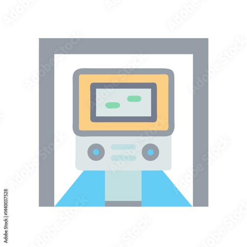 Tunnel Boring Machine Illustration - Construction and Mining Equipment Vector