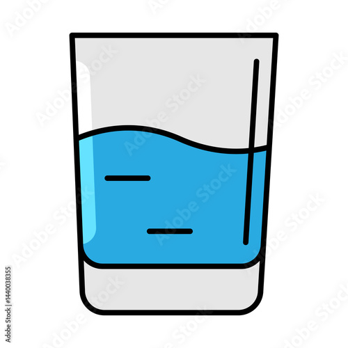 Obraz na płótnie Glass of water icon. Aqua or liquid thin line illustration. w salonie
