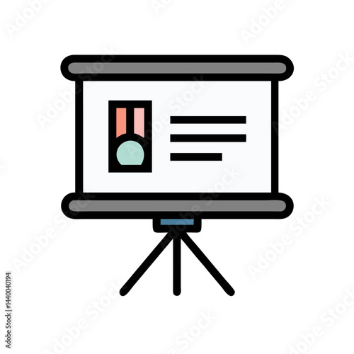 Presentation Board with Content: Vector Illustration for Business and Education