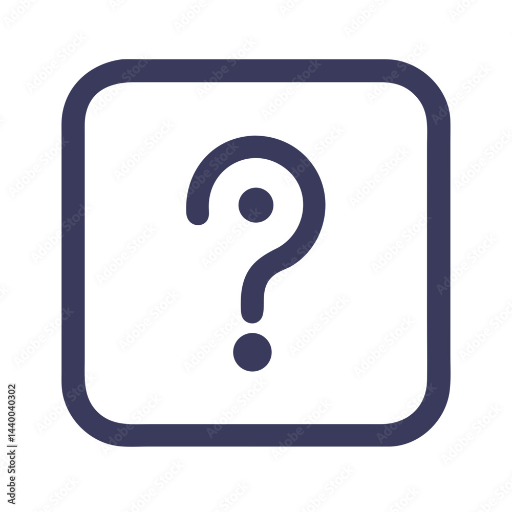 Question Mark Icon in Rounded Square - Help, Doubt, Inquiry Question Mark Icon in Rounded Square - Help, Doubt, Inquiry