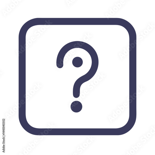 Question Mark Icon in Rounded Square - Help, Doubt, Inquiry