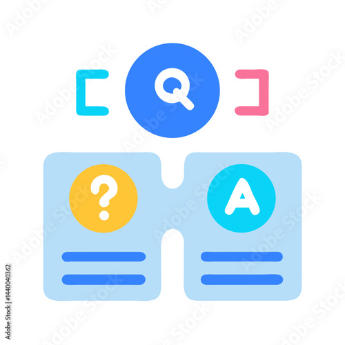 Question and Answer Illustration for Knowledge, Learning, Education, and Concepts