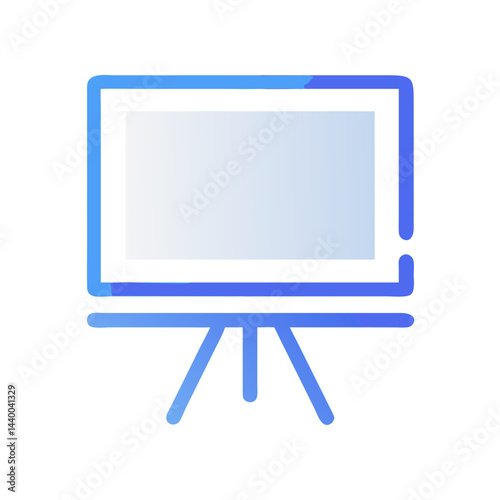 Blue Easel Icon for Presentations, Meetings, and Art Displays