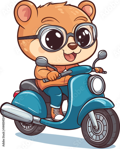 funny cartoon scooter