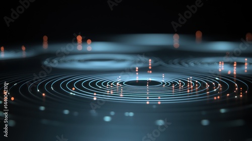 High-tech sensor fusion concept with interconnected sensors and glowing lines.