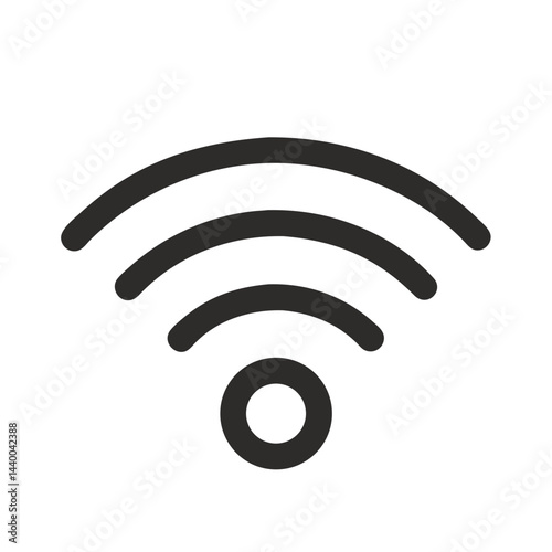 Black and white wifi signal vector illustration for network connection