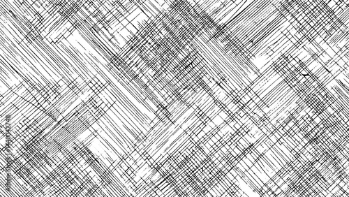 The texture of the coarse woven material. Dark vector background, Pencil drawing Black and white pattern. Tile able crosshatch pattern on white background.