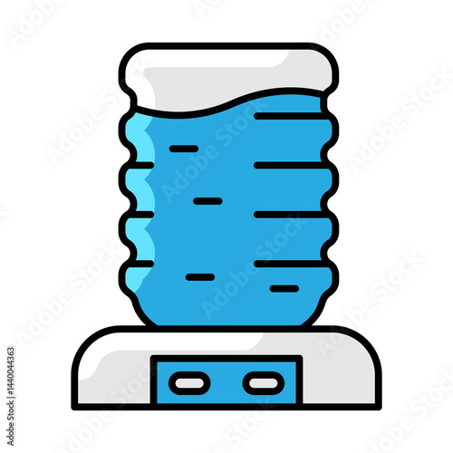 Obraz na płótnie Water cooler icon. Aqua or liquid thin line illustration. w salonie