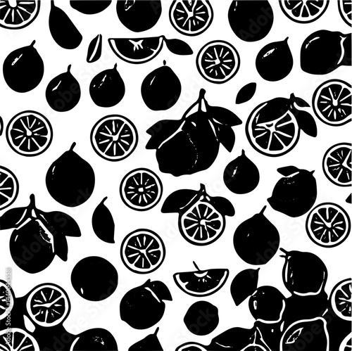 seamless background with orange fruits