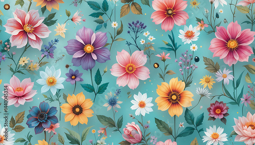 Soft pastel floral illustration featuring blooming flowers on a white background. Perfect for spring designs, wedding invites, or nature-inspired projects.