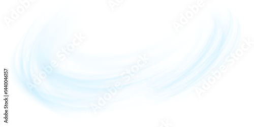 Air flow Isolated PNG and vector isolated. Effect of winter air and wind stream waves effect in blue color.