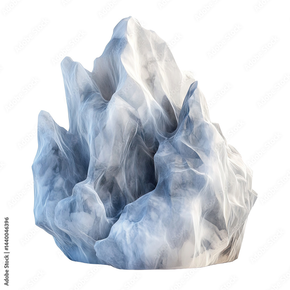 Fototapeta premium Abstract, ethereal, sculpted ice form