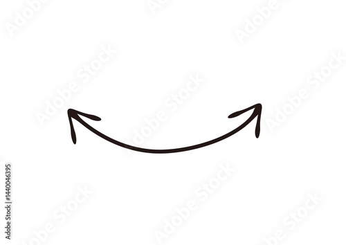 万年筆で描いたような手書き風の矢印