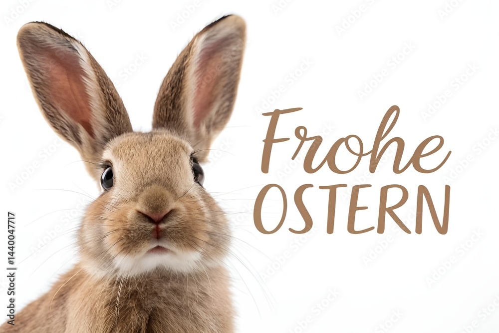 Fototapeta premium Cute Light Brown Rabbit Close-Up with 