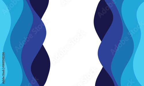 Abstract background with blue waves. Vector illustration. Can be used for wallpaper, web page background, web banners.