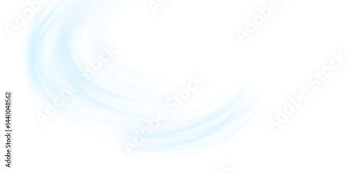 Air flow Isolated PNG and vector isolated. Effect of winter air and wind stream waves effect in blue color.