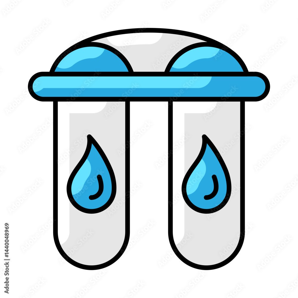 Water filter icon. Aqua or liquid thin line illustration.
