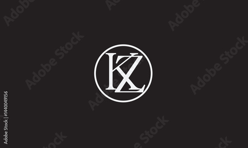 KZ, ZK , Z , K , Abstract Letters Logo Monogram	