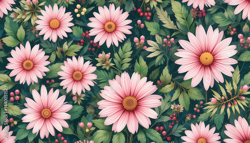 Soft pastel floral illustration featuring blooming flowers on a white background. Perfect for spring designs, wedding invites, or nature-inspired projects.