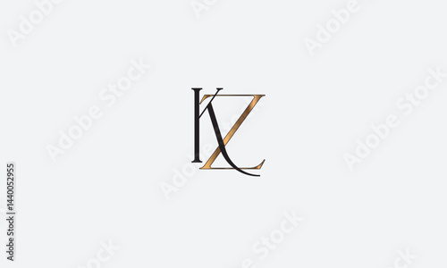 KZ, ZK , Z , K , Abstract Letters Logo Monogram	