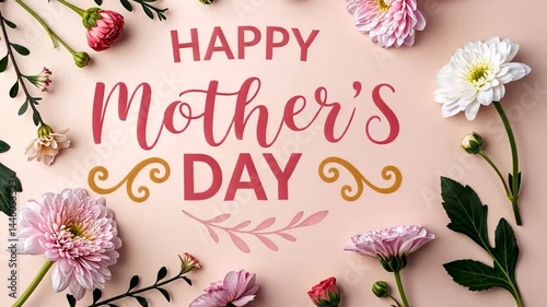 Celebrate love and gratitude with beautiful flowers and heartfelt wishes for Mother's Day festivities Generative AI