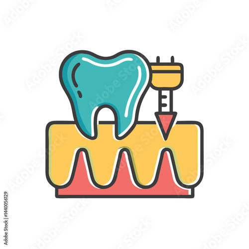 tooth dental care on white background for web and graphic design
