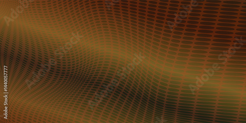Abstract 3D rendering of a wave pattern with dots and spheres