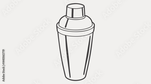 Cocktail Shaker Icon Vector Illustration for Bartender and Bar Tools