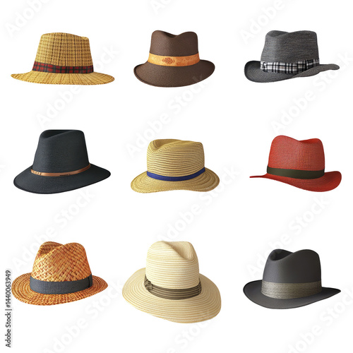 Wallpaper Mural Variety of hats displayed (1) Torontodigital.ca