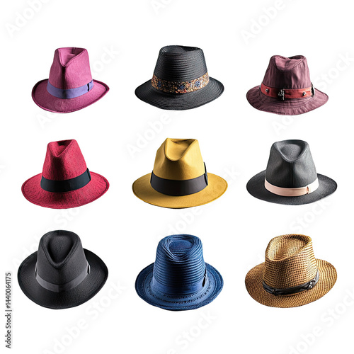 Wallpaper Mural Variety of stylish hats in various colors and styles Torontodigital.ca