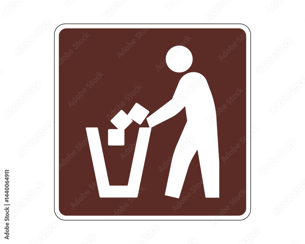 Litter Barrel Indication Traffic Sign for Promoting Proper Waste Disposal – High Quality Vectorial Stock Road Sign Litter Barrel Indication Traffic Sign for Promoting Proper Waste Disposal – High Quality Vectorial Stock Road Sign