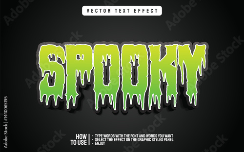 Editable Spooky 3D Text Effect