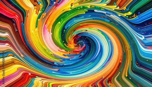 Wallpaper Mural Dynamic swirl of colorful paint art studio abstract artwork creative environment close-up view artistic expression Torontodigital.ca