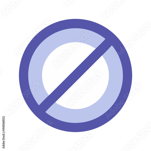 Prohibition Sign: A Clear Symbol of Restriction, Limitation, and Negative Space