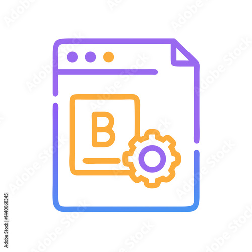 Bootstrap Settings Configuration File Illustration with Gear Icon on Dark Background