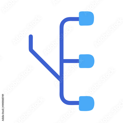 Hierarchical Structure Diagram on Black Background for Data Visualization and Information