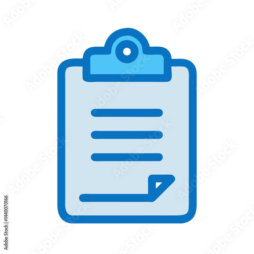 Blue Clipboard Icon: Task Management, List, Notes, and Documents