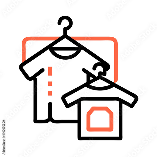 Orange Tea Bag Icon on Black Background: Simple, Minimalist Style Illustration