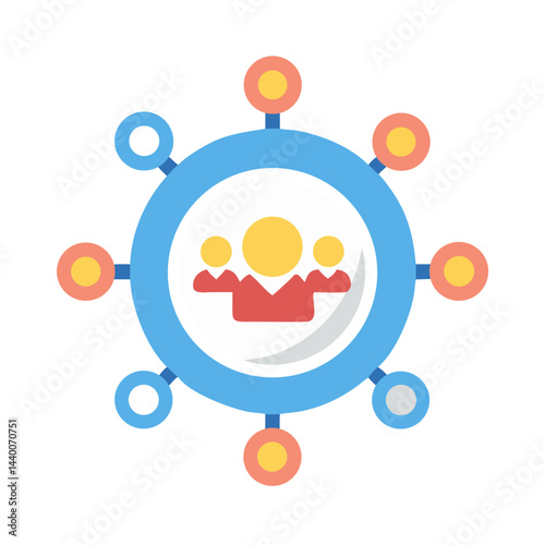 Social Network, Communication, Connection, Community, Teamwork, and Sharing Concept