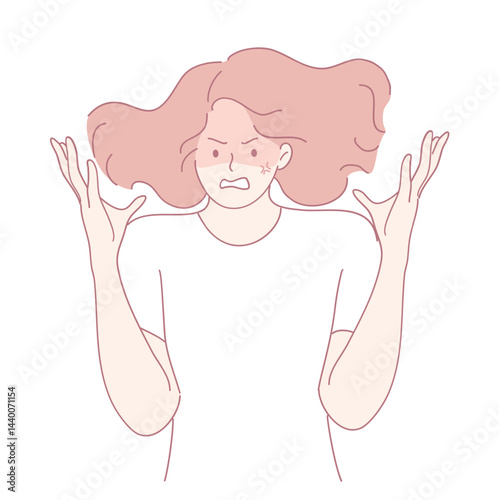 A cartoon illustration featuring a visibly frustrated person with highly expressive body language that conveys emotion
