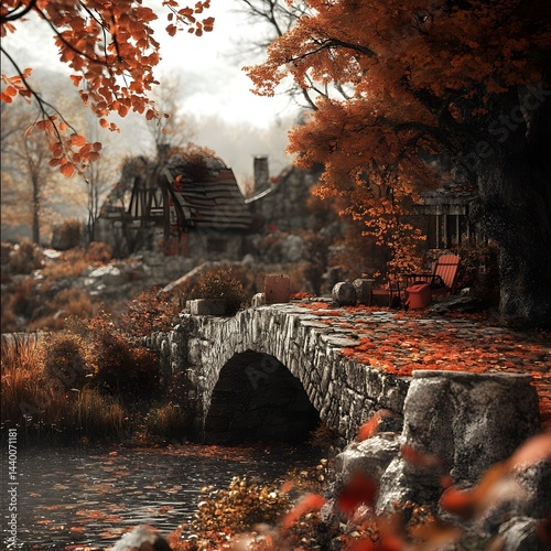 Autumn Forest Path Falling Leaves Scenic Nature Landscape, autumn, forest, path, leaves, falling, scenic, nature, landscape, trees, colorful