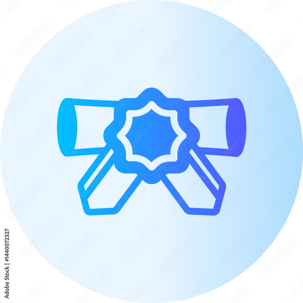 Obraz premium diploma gradient icon